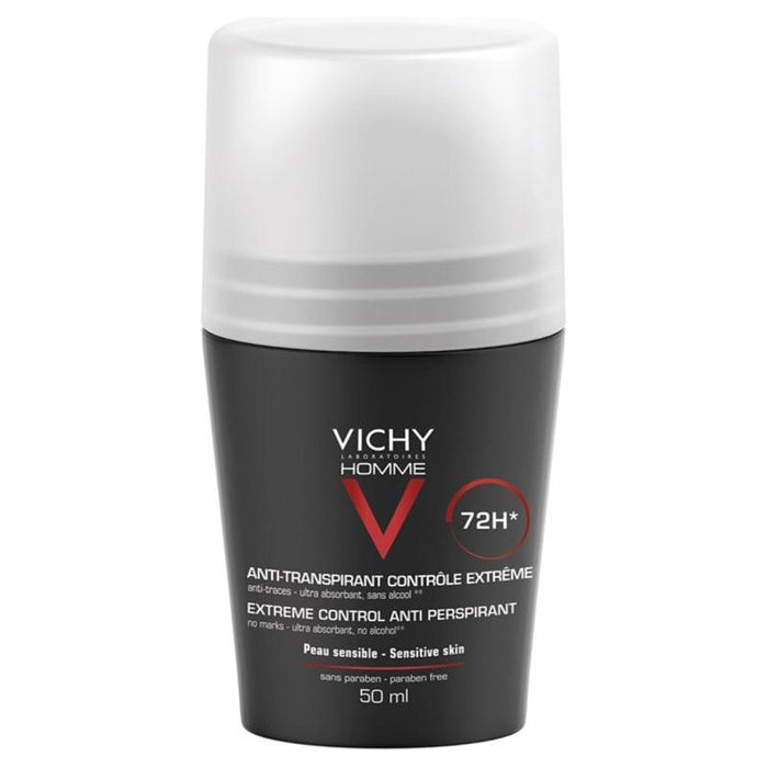 Vichy Homme 72 Hour Roll-on Deodorant For Sensitive Skin 50 Ml