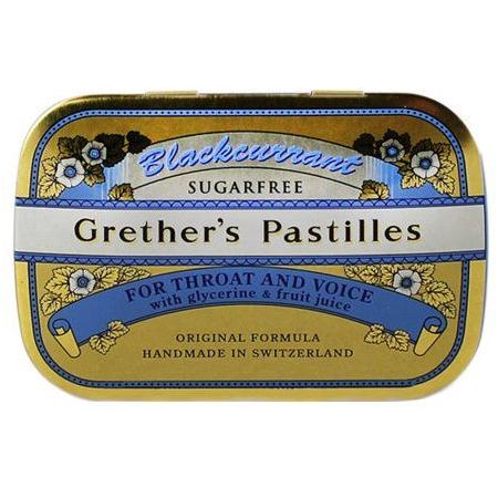 Grether's Pastilles Blackcurrant Sugar-free 24 Lozenges