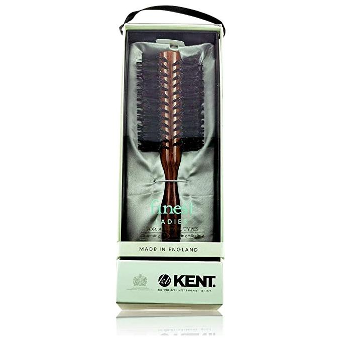 Kent DA2 Radial Danta Wood Pure Black Bristle Hairbrush, Medium