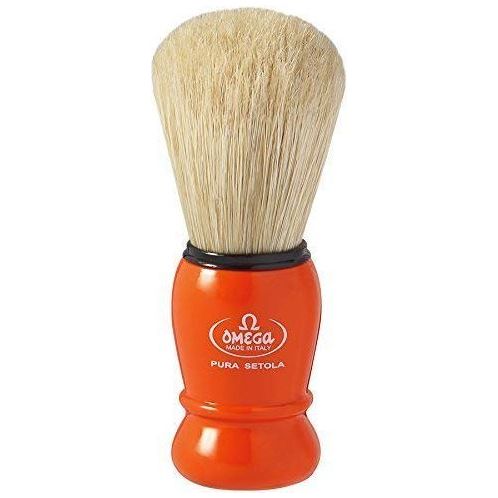 Omega Pure Boar Bristles Orange Shaving Brush #10290